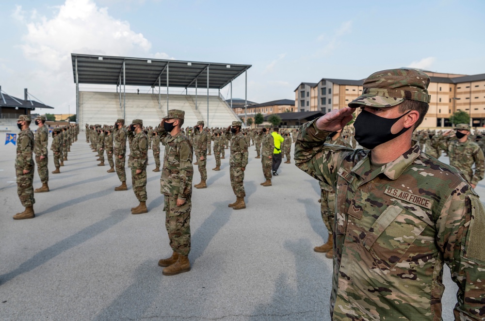 U.S. Air Force Basic Military Training Graduation and Coining Ceremony