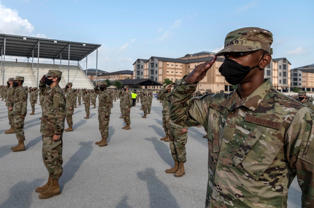 U.S. Air Force Basic Military Training Graduation and Coining Ceremony