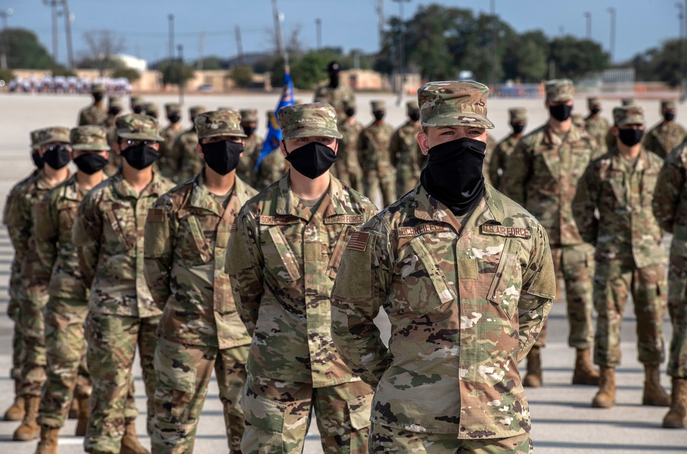 U.S. Air Force Basic Military Training Graduation and Coining Ceremony