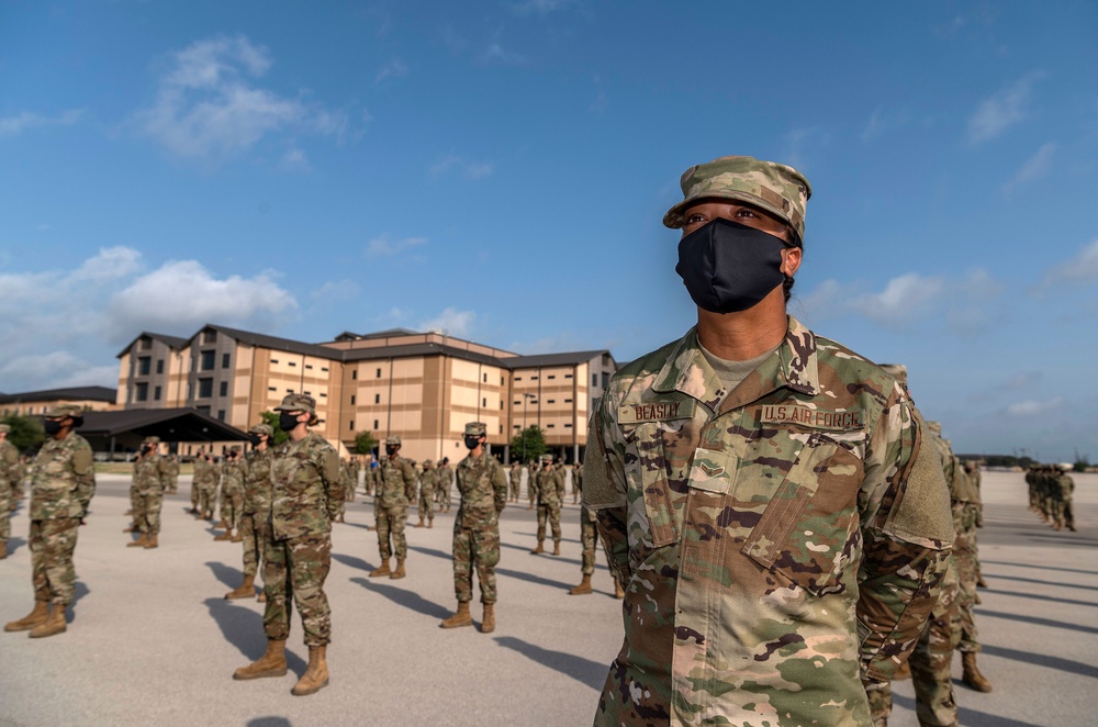 U.S. Air Force Basic Military Training Graduation and Coining Ceremony