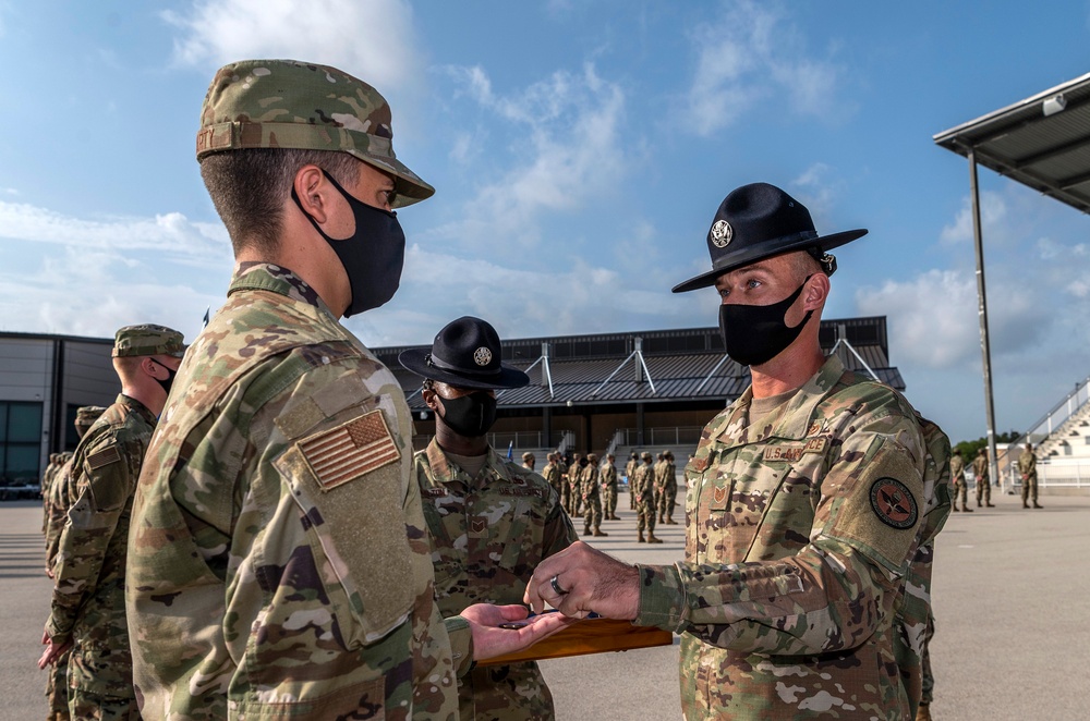 U.S. Air Force Basic Military Training Graduation and Coining Ceremony