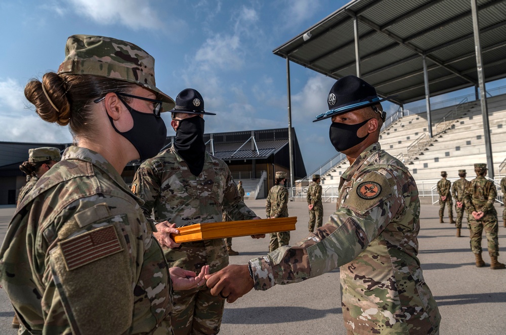 U.S. Air Force Basic Military Training Graduation and Coining Ceremony