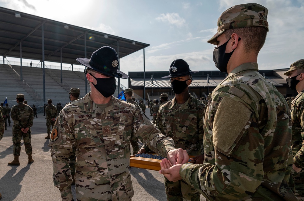 U.S. Air Force Basic Military Training Graduation and Coining Ceremony