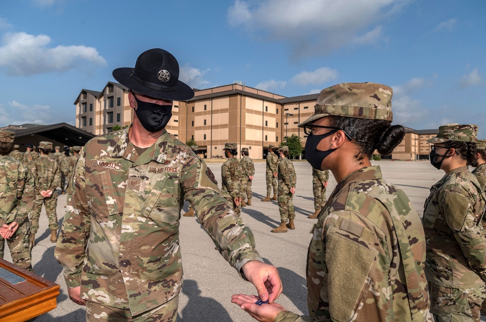 U.S. Air Force Basic Military Training Graduation and Coining Ceremony