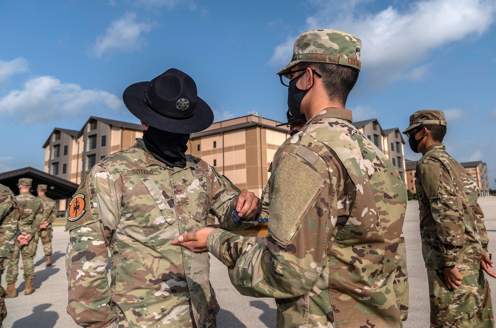 U.S. Air Force Basic Military Training Graduation and Coining Ceremony