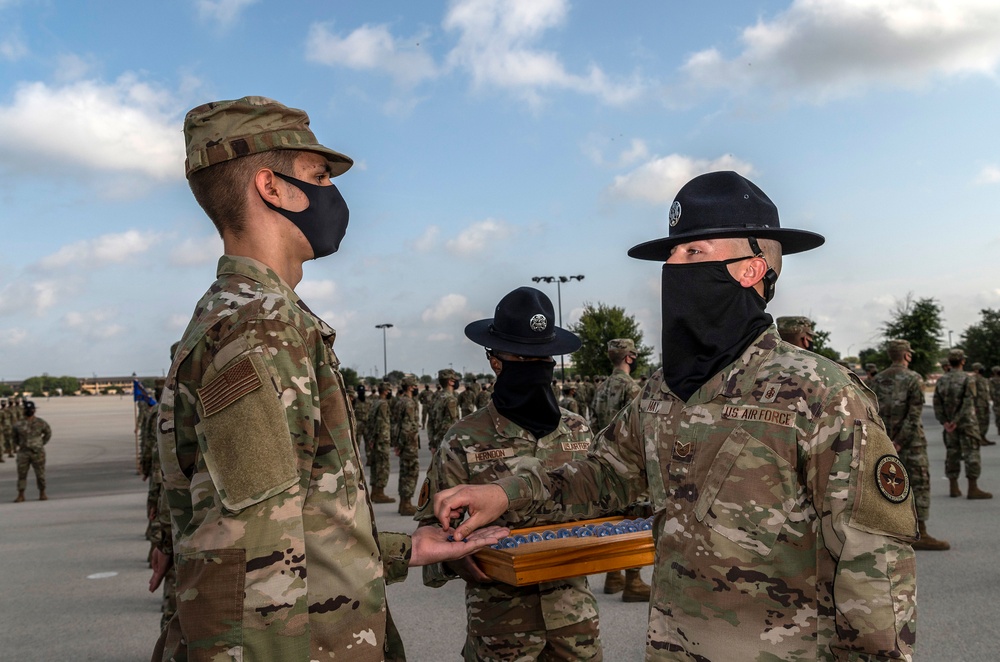 U.S. Air Force Basic Military Training Graduation and Coining Ceremony