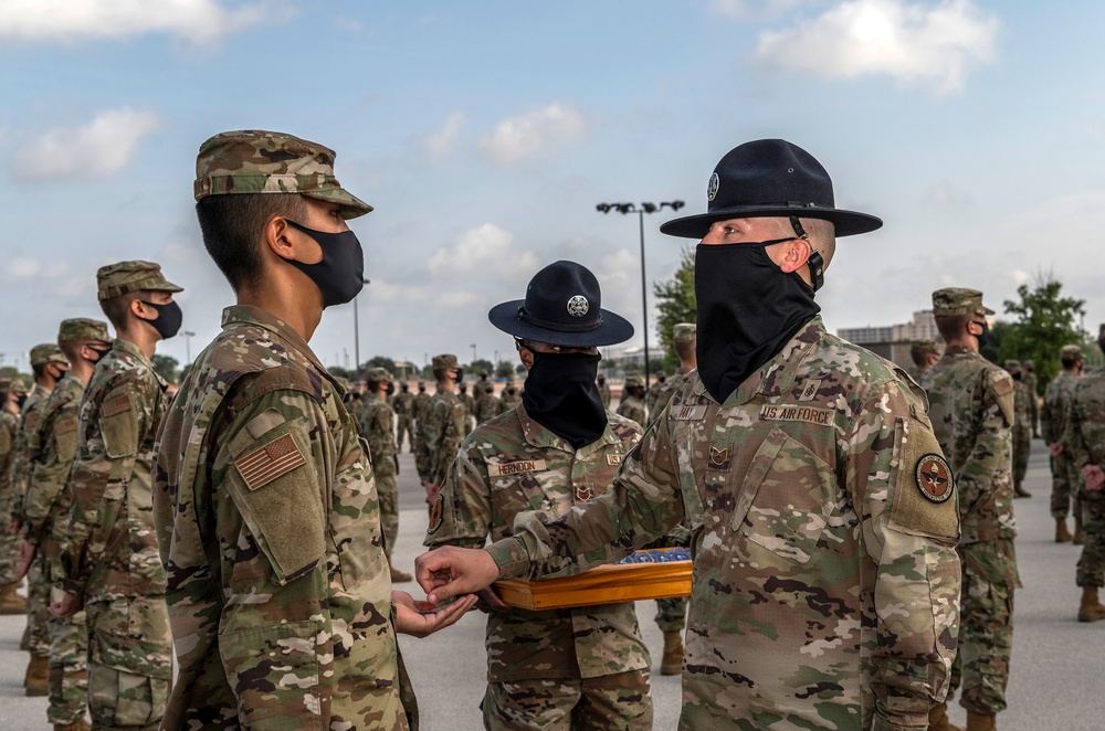 U.S. Air Force Basic Military Training Graduation and Coining Ceremony