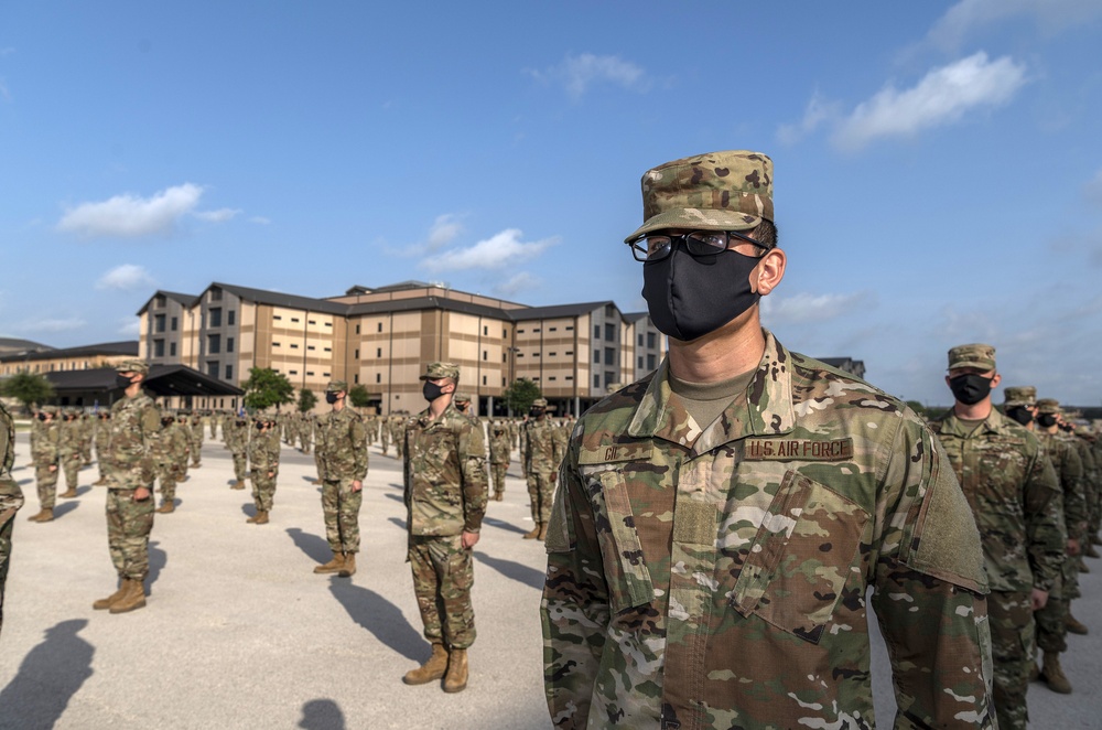 U.S. Air Force Basic Military Training Graduation and Coining Ceremony