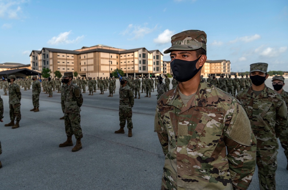 U.S. Air Force Basic Military Training Graduation and Coining Ceremony