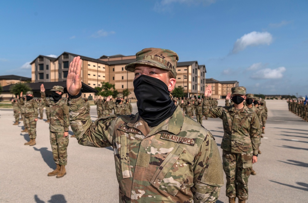 U.S. Air Force Basic Military Training Graduation and Coining Ceremony