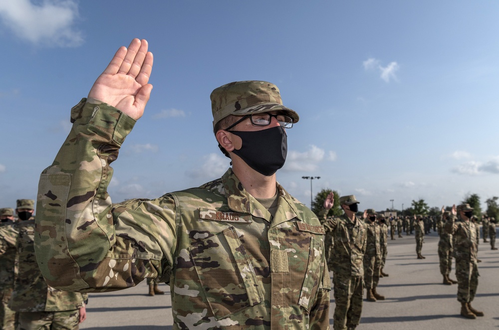 U.S. Air Force Basic Military Training Graduation and Coining Ceremony