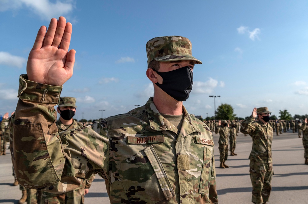 U.S. Air Force Basic Military Training Graduation and Coining Ceremony