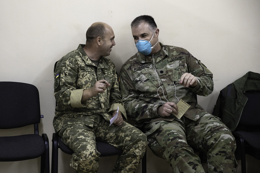 Task Force Illini, Ukrainian trainers observe Combined Arms Rehearsal
