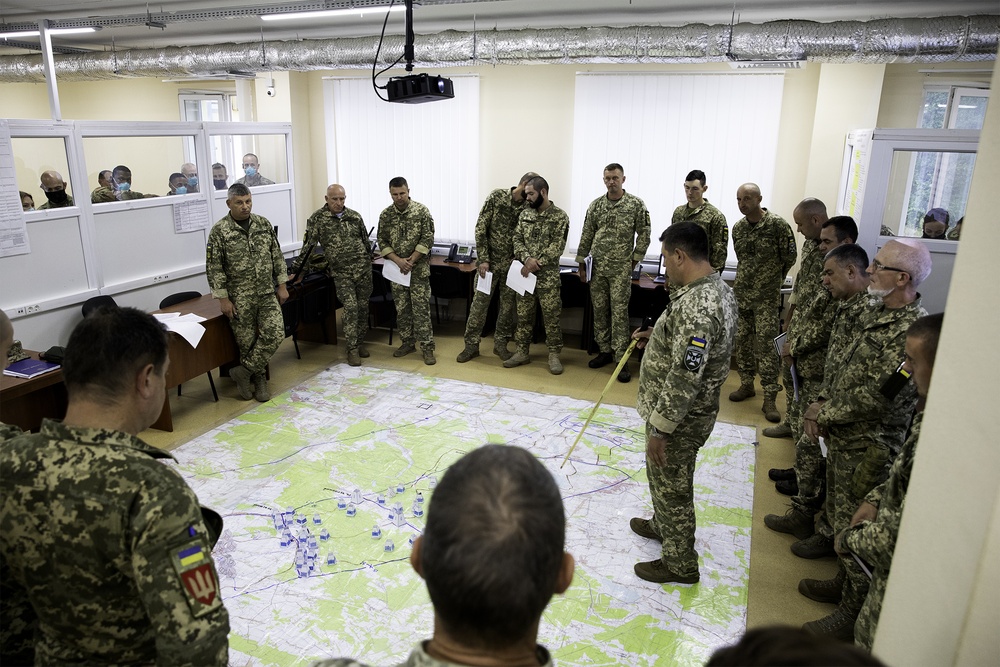 Task Force Illini, Ukrainian trainers observe Combined Arms Rehearsal