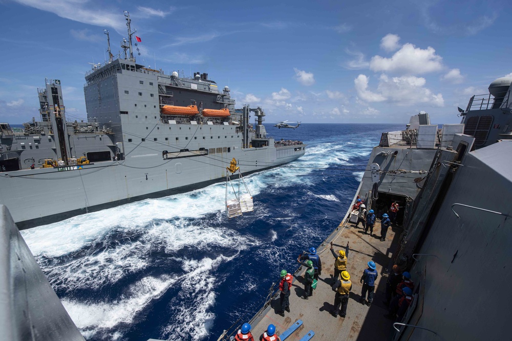 USS New Orleans Underway Replenishment with USNS Charles Drew