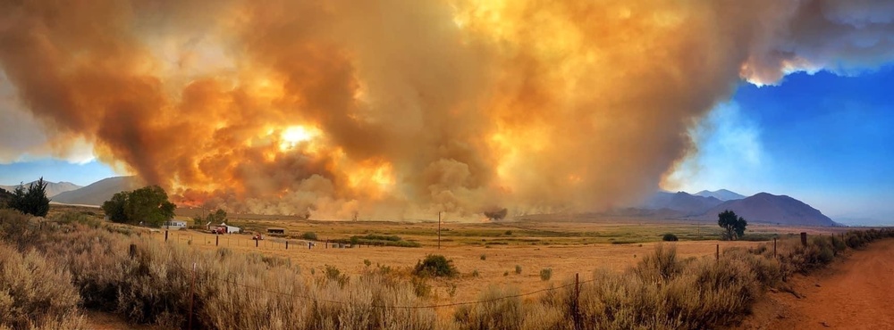 Base firefighters battle Slink Fire near Mountain Warfare Training Center