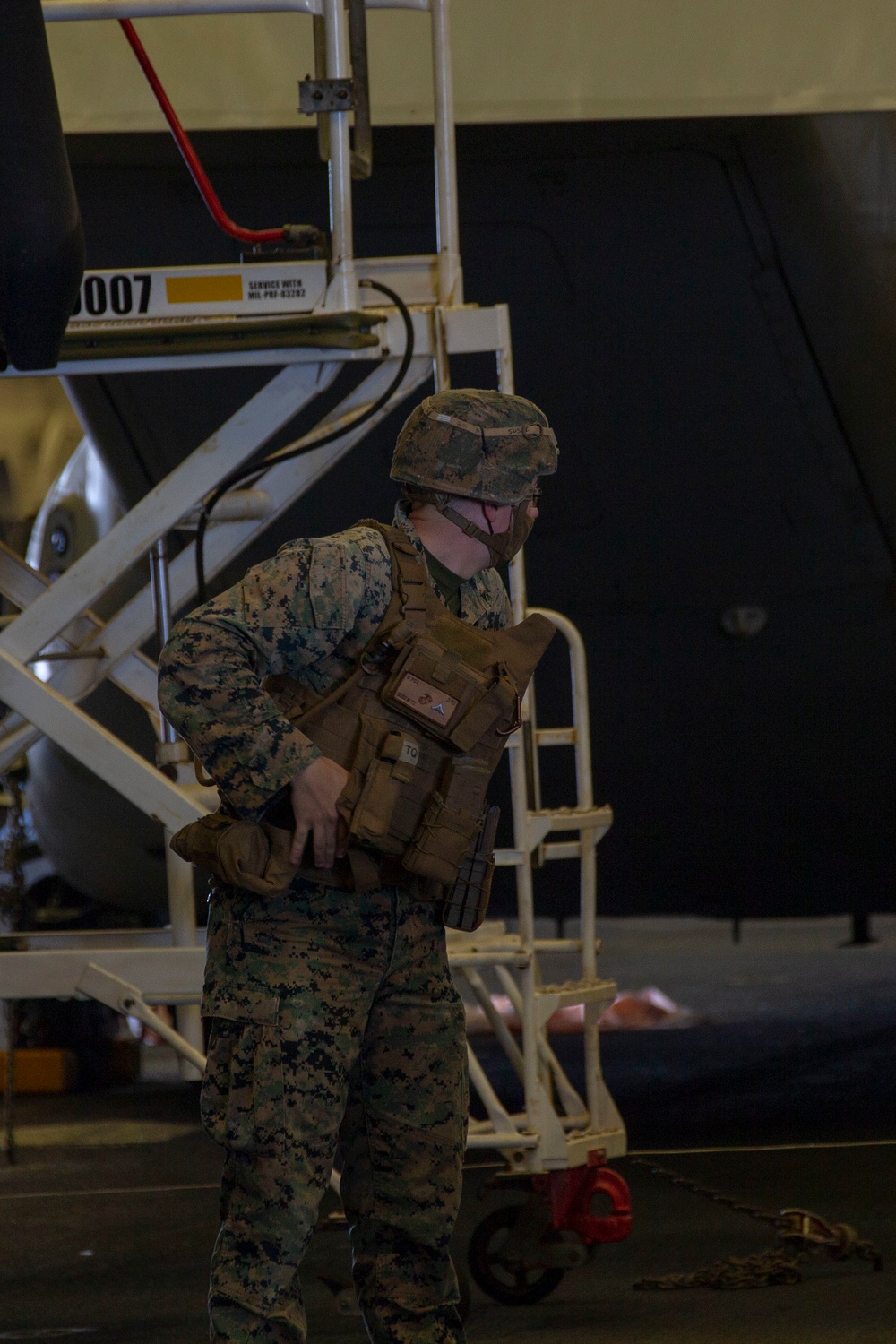 Marines with 2/4 Echo Company, 31st MEU practice egress drills