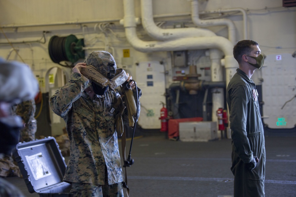 Marines with 2/4 Echo Company, 31st MEU practice egress drills