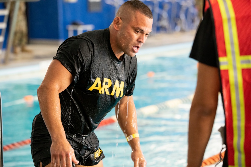 2020 U.S. Army Reserve Best Warrior Competition – 100-meter swim