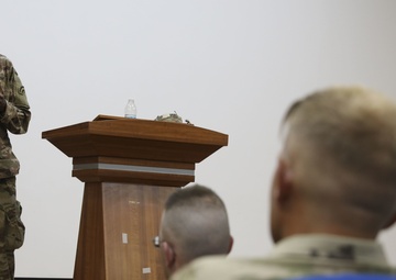 Task Force Spartan Senior Enlisted Leader Holds Town Hall