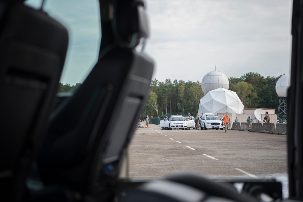 Exercise Day Three: 569th USFPS personnel respond to simulated VBIED