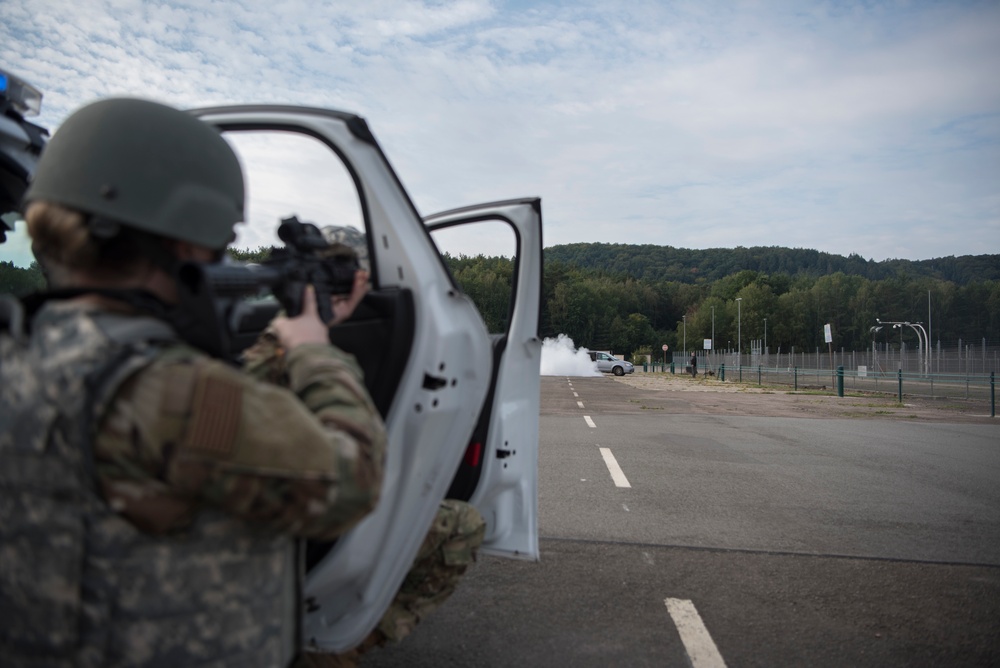 Exercise Day Three: 569th USFPS personnel respond to simulated VBIED