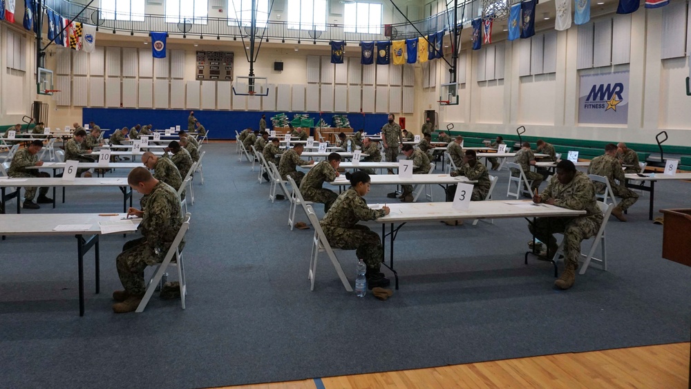 NAS Sigonella Sailors Take E6 Advancement Exam