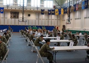 NAS Sigonella Sailors Take E6 Advancement Exam