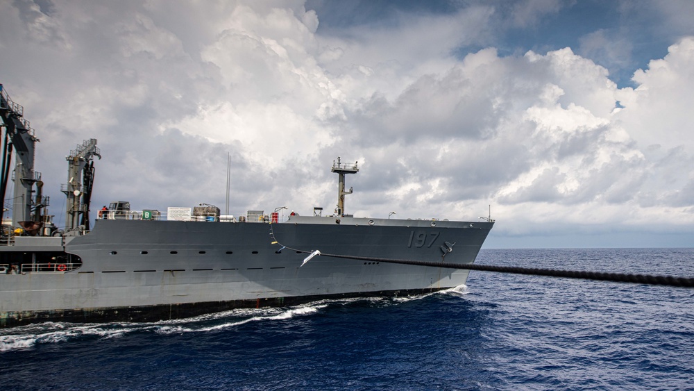 USS Halsey Conducts Replenishment-at-sea Operations