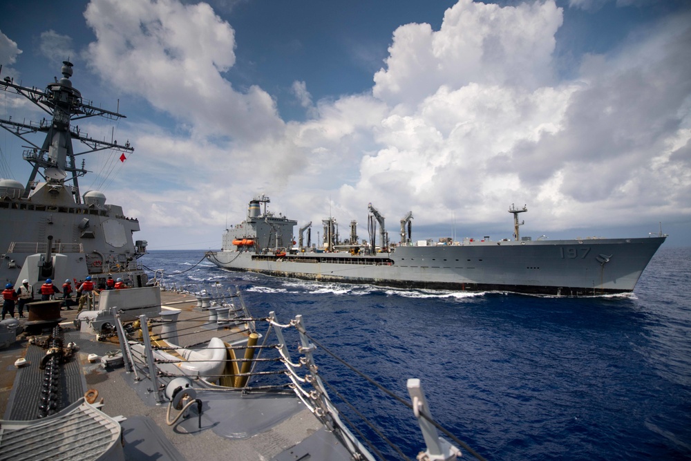 USS Halsey Conducts Replenishment-at-sea Operations