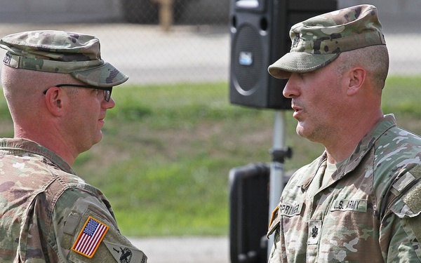 Battery B, 2-174th ADA conducts change of command ceremony