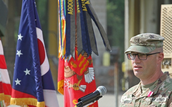 Battery B, 2-174th ADA conducts change of command ceremony