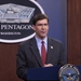 Secretary of Defense, Dr. Mark T. Esper records statement for virtual A.I. Symposium