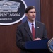 Secretary of Defense, Dr. Mark T. Esper records statement for virtual A.I. Symposium