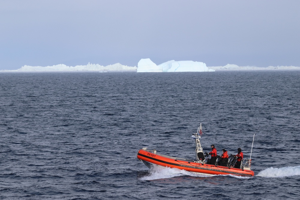 U.S. Coast Guard Cutter Campbell conducts joint training with Royal Danish Navy along the west coast of Greenland
