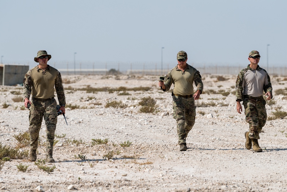 EOD Airmen conduct controlled detonation operations at AUAB