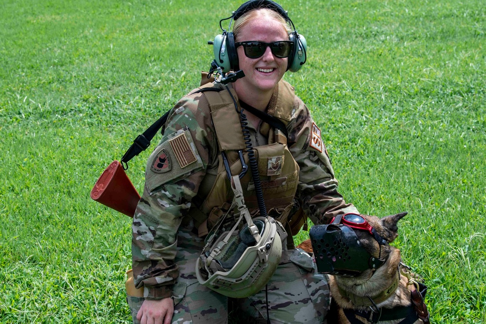 K-9s sniff out explosives on Sagami