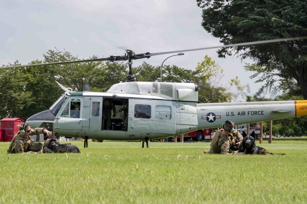 K-9s sniff out explosives on Sagami