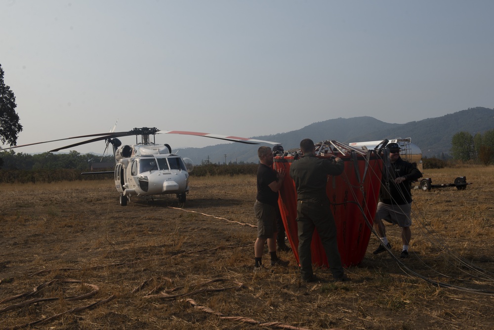 233rd Engineering Department provides support to Cal Fire.