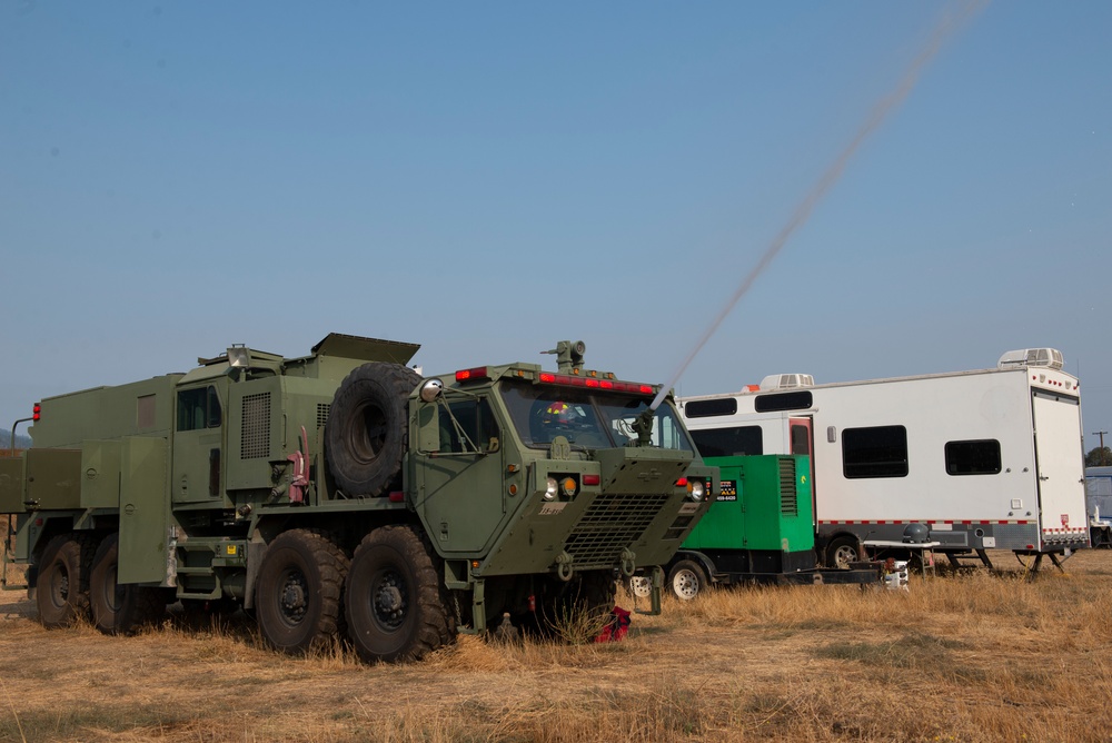 233rd Engineering Department provides support to Cal Fire.
