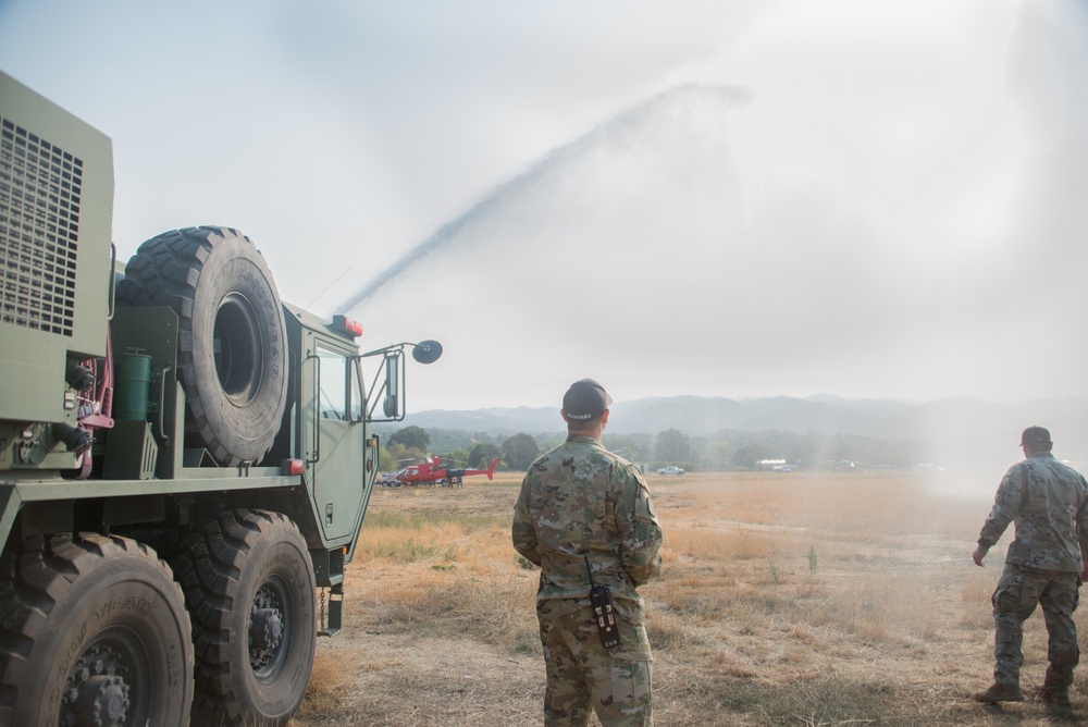 233rd Engineering Detachment Army Fire Fighting Team Provides Support for CalFire