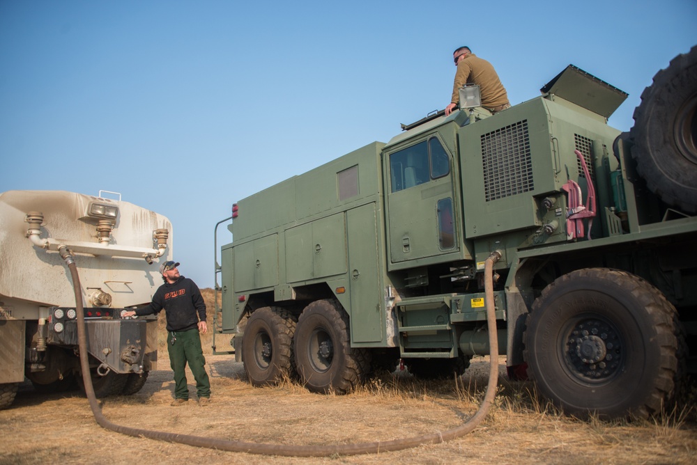 233rd Engineering Detachment Army Fire Fighting Team Provides Support for CalFire