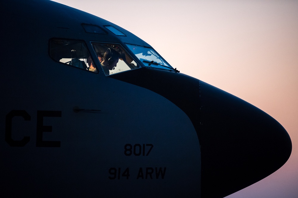 379th EAMXS members prepare KC-135 Stratotanker for mission