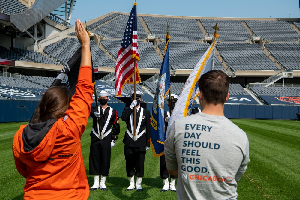 RTC Honor Guard Records National Anthem for Chicago Bears