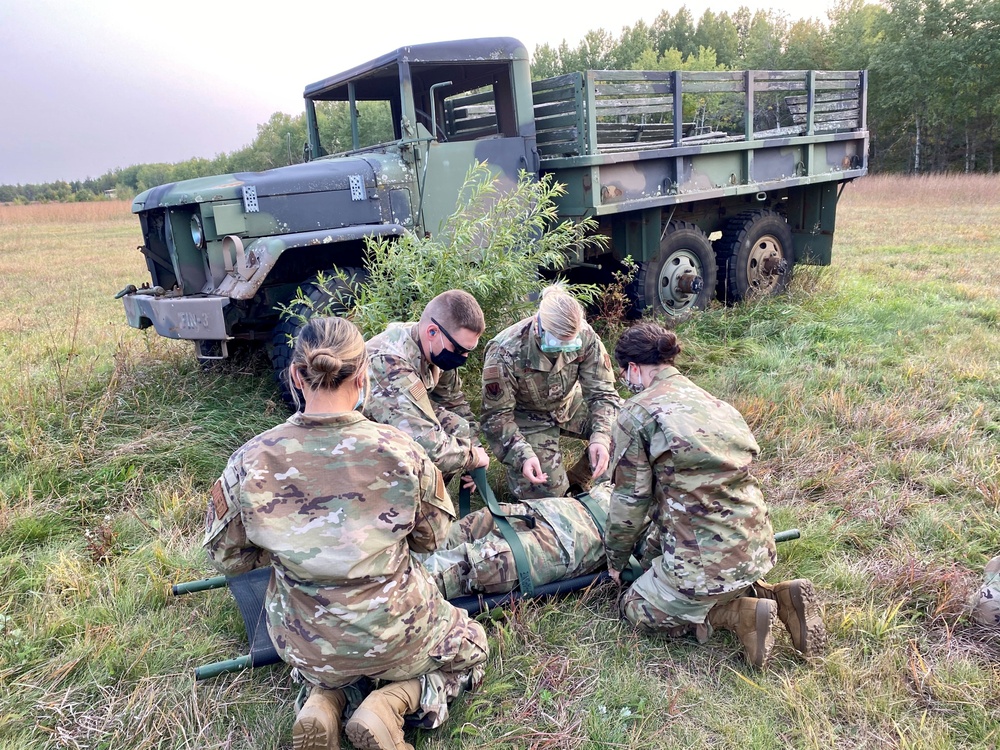 148th Fighter Wing Medical Group Field Trains with 2-211th General Aviation Support Battalion at Camp Ripley