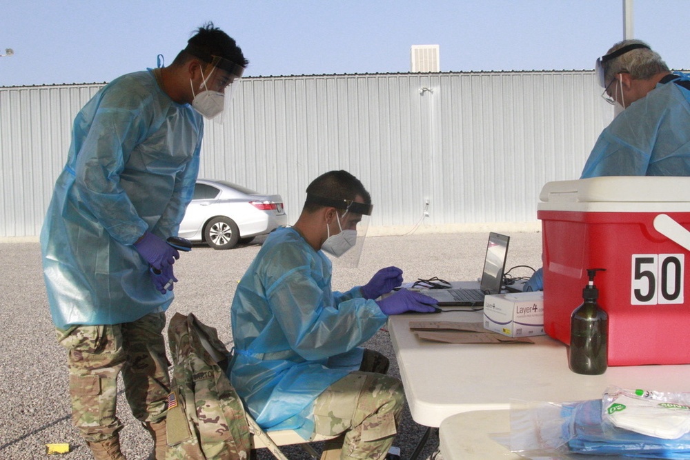 Arizona National Guard Help with COVID-19 testing site in Safford, Ariz.