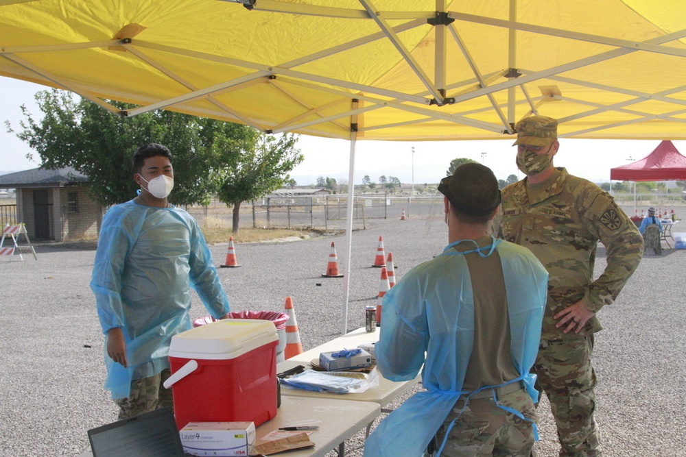 Arizona National Guard Help with COVID-19 testing site in Safford, Ariz.