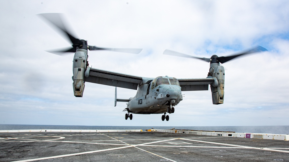 Marines, Sailors conduct flight operations, maintenance aboard USS San Diego
