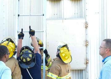 Firefighters train their own due to closed schools