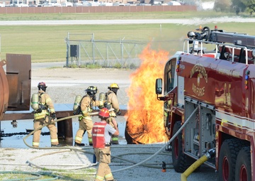 Firefighters train their own due to closed schools
